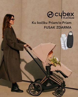 Cybex FUSAK ZDARMA! 😍 Ku kombinovanému kočíku Cybex e-Priam/Priam teraz získate prémiový fusak Platinum ZDARMA! 🤩 Využite...