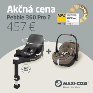 Akčné ceny s Maxi-Cosi! 😍 Prémiovú polohovateľnú autosedačku Maxi-Cosi Pebble 360 PRO 2 spolu s otočnou zakladňou...