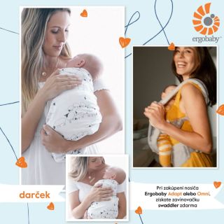 Jesenná akcia s Ergobaby 🍂 K ergonomickým nosičom Omni alebo Adapt teraz získate zavinovačku na spanie Ergobaby ako...