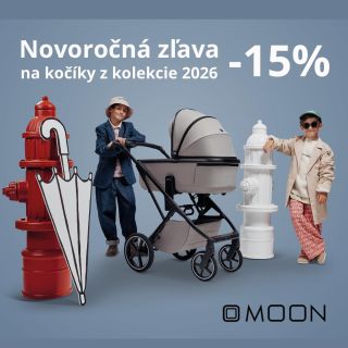 Oslávte Nový rok so značkou MOON! 🥳🎉 Nová kolekcia kočíkov 2026 iba teraz za jedinečné ceny so zľavou až -15% 🤩 V zľave...